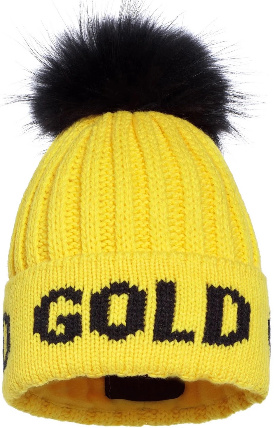 Muts Goldbergh Women Hodd Beanie Real Raccoon Fur Sunshine