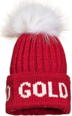 Muts Goldbergh Women Hodd Beanie Real Raccoon Fur Flame